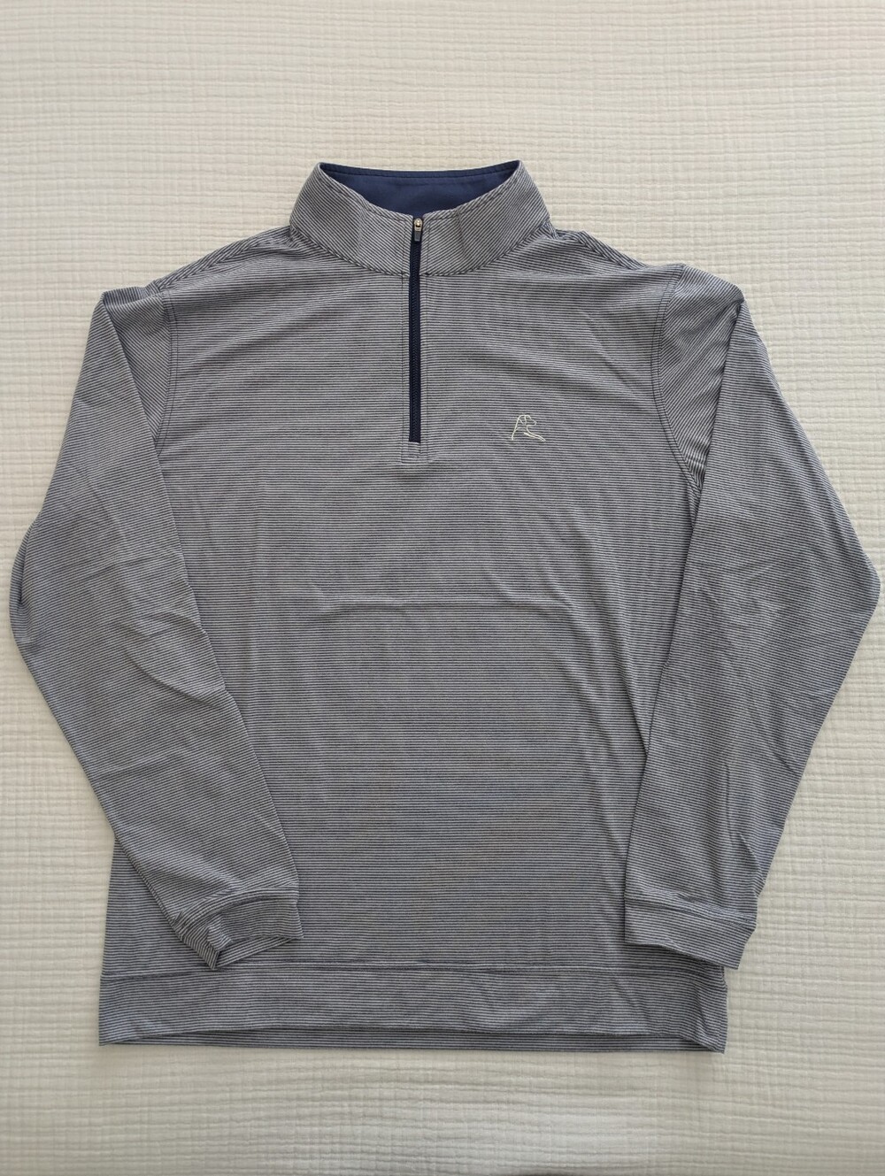 Blue Striped Rhoback Long Sleeve Pullover (L)